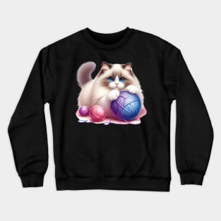 Cute Fluffy Ragdoll Cat Crewneck Sweatshirt